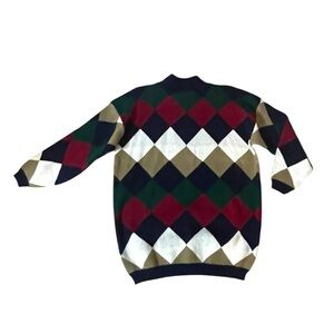 Dana Scott fall diamonds vintage sweater large made in the USA